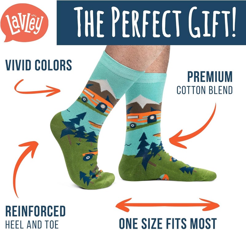 Lavley Outdoors Socks - Hiking and camping gifts for men and women - Great for nature lovers - Holiday or birthday gift - Image 2